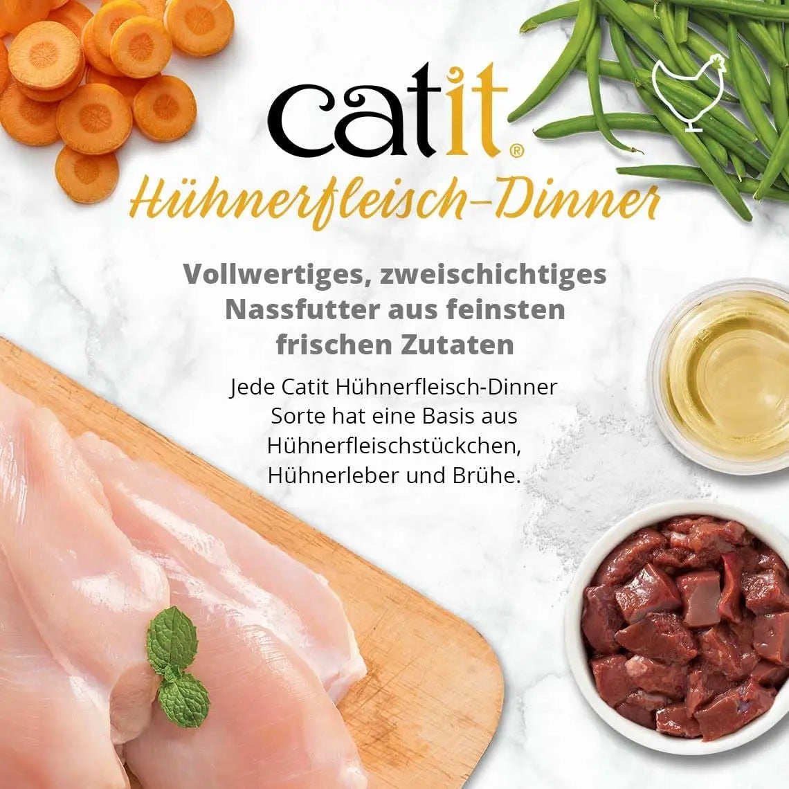 Hydrating Wet Cat Food with Chicken, Salmon & Carrot - Healthy Meal for All Ages