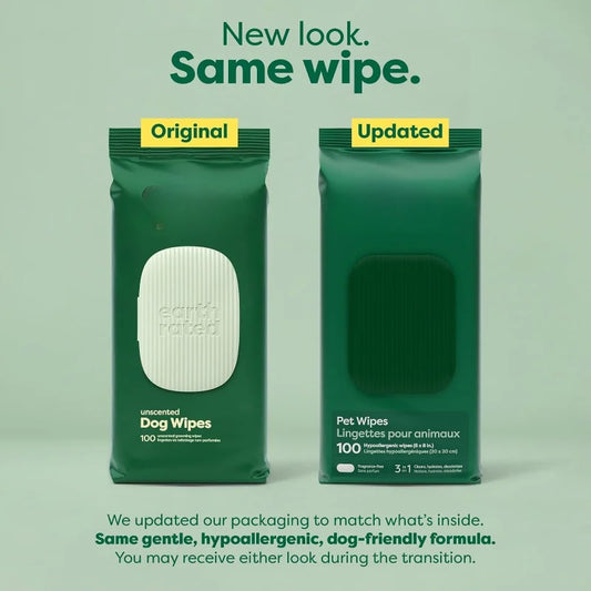 Pet Wipes for Dogs and Cats, Hypoallergenic, Cleaning and Hydrating Unscented, 100 Count - Pet Suppie