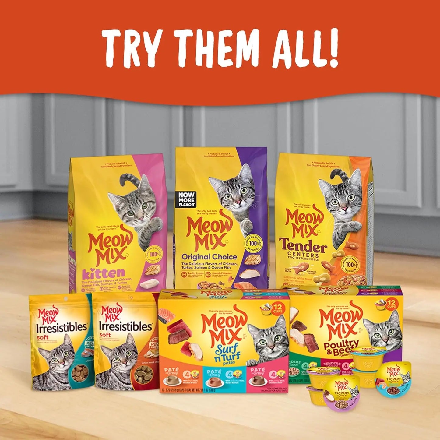 Tender Centers Dry Cat Food with Basted Bites, Chicken & Tuna Flavors, 3lb Bag (4-Pack)