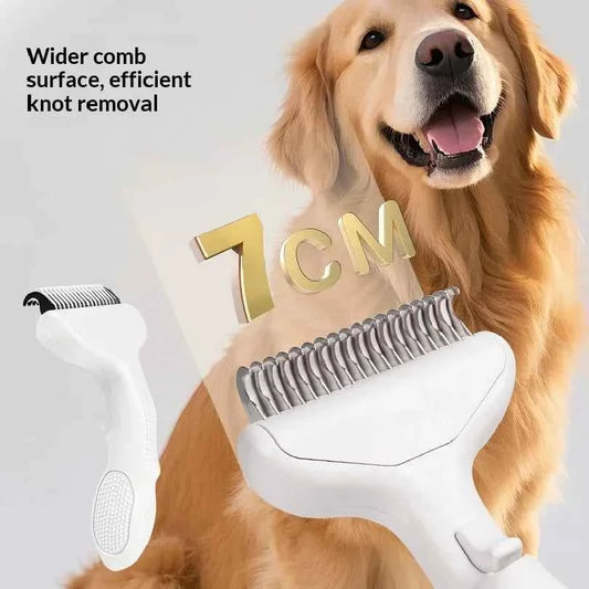 Pet comb cat-specific de-hair comb dog hair thinning brush grooming tool stainless steel cat hair removal brush pet supplies