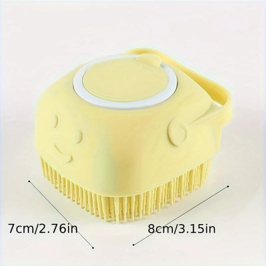 2-in-1 Silicone Pet Grooming Brush with Massage Balls-Bath & Massage Tool for Dogs and Cats-Silicone Material Pet Care Accessory