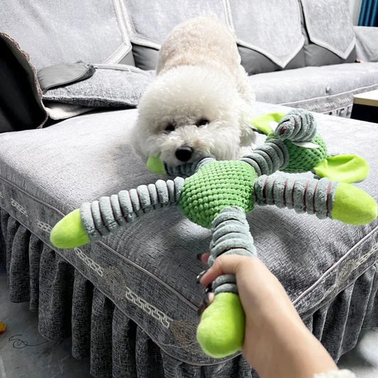 Indestructible Large Dog Squeaky Plush Toy – Animal Shape Molar Chew for Puppies & Big Dogs - Pet Suppie