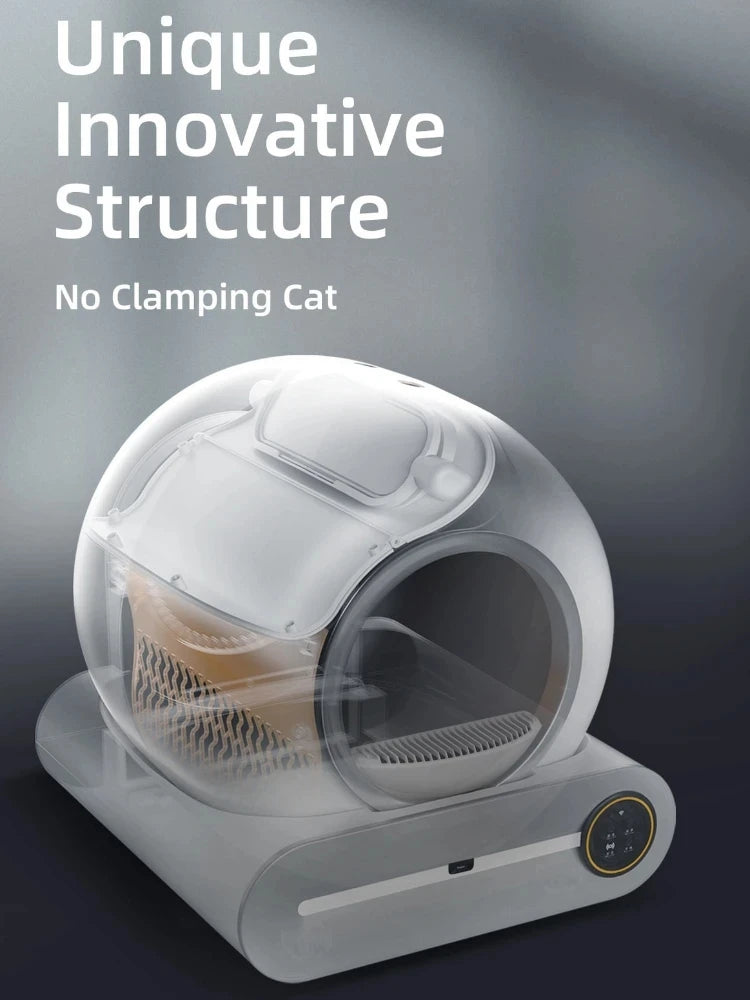 Self-Cleaning Cat Litter Box Automatic 65 Large Fully Enclosed Cat Toilet with App English Version Control Rascador Para Gato