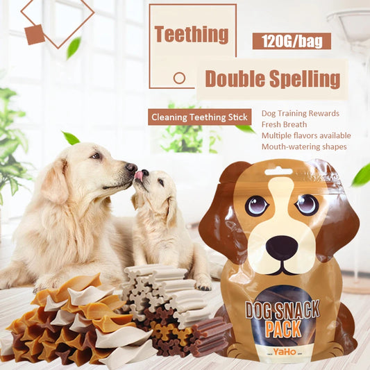 Mixed Flavour Dog Dental Chew Sticks – 120g Teeth Cleaning Bone for Puppies & Adult Dogs - Pet Suppie