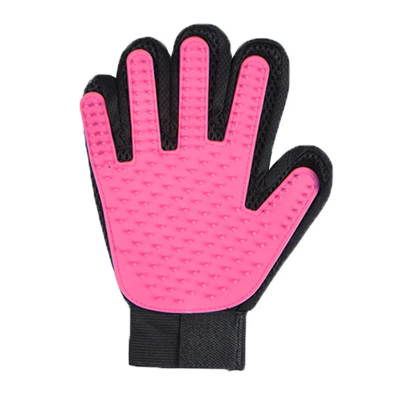 2-Sided Pet Grooming Glove Kit – De-Shedding, De-Matting & Bath Cleaning Brush for Dogs, Cats & Rabbits - Pet Suppie