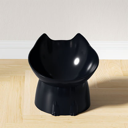Raised Cat Bowls, Elevated Pet Feeder with Anti-Tilt Design for Food and Water, Neck Friendly, Durable Plastic, Suitable for Cats and Small Dogs