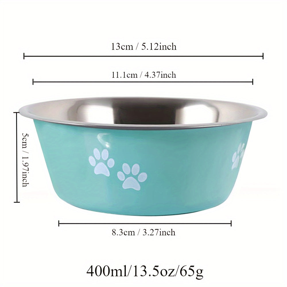1PC Non-slip Dog Bowls For Small Medium Large Dog Feeder Bowls Drinkers Stainless Steel High Capacity Pet Feeders Dogs Accessories