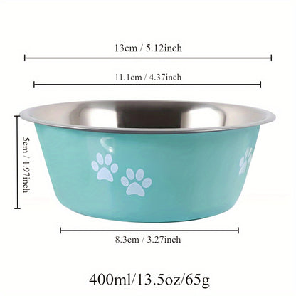 1PC Non-slip Dog Bowls For Small Medium Large Dog Feeder Bowls Drinkers Stainless Steel High Capacity Pet Feeders Dogs Accessories