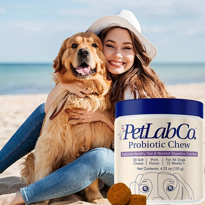 2-pack Of Probiotics For Dogs, Supports Gut Health, Improves Digestion And Seasonal Reactions - Pork Flavor - 60 Softgels, Natural Plant-based Formula.