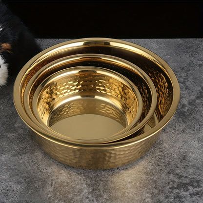 Heavy-Duty Stainless Steel Dog Bowl with Heavy Base - Heavy-Duty Feeding Dish for Large Dogs, Puppies, for, outdoors, Camping & Travel - Durable Pet Dish