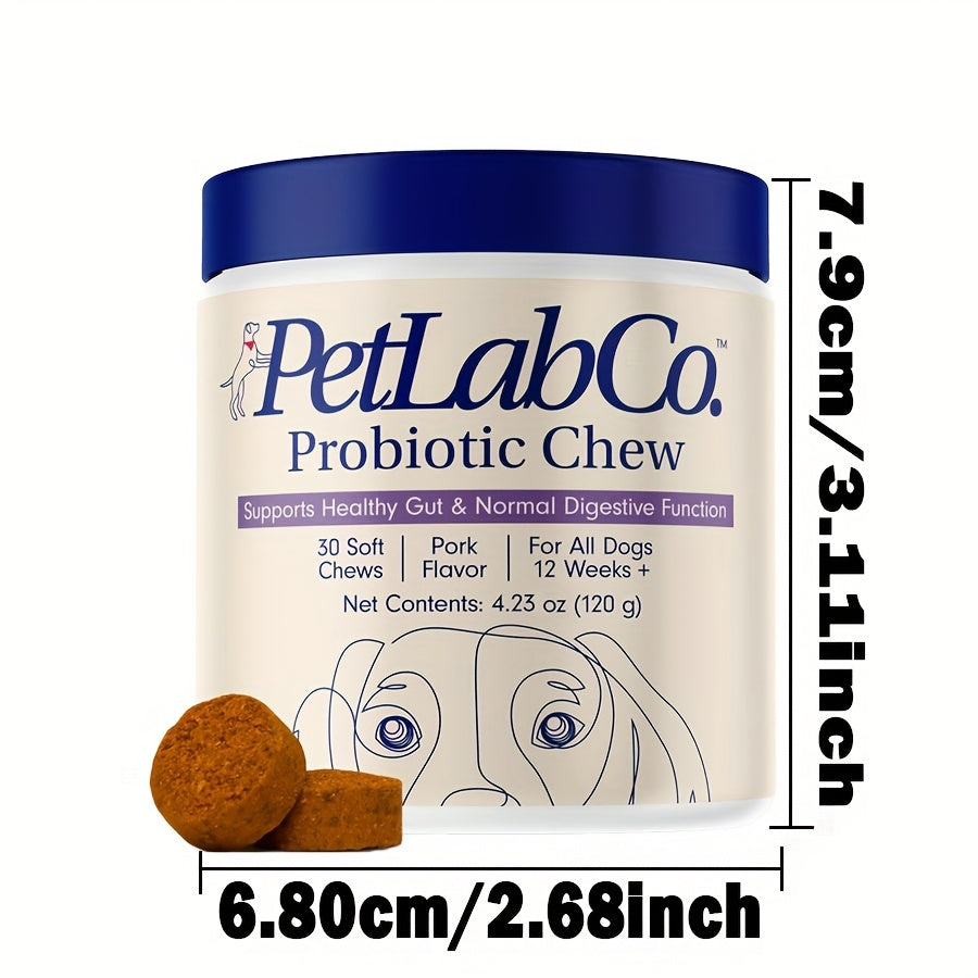 2-pack Of Probiotics For Dogs, Supports Gut Health, Improves Digestion And Seasonal Reactions - Pork Flavor - 60 Softgels, Natural Plant-based Formula.