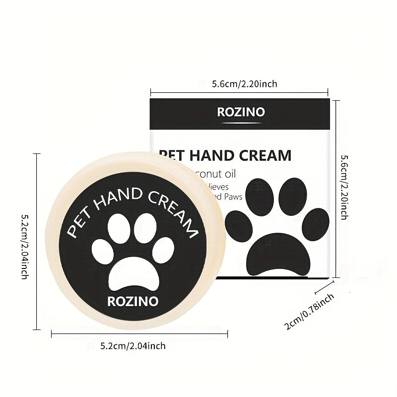 Coconut Oil Pet Hand and Foot Care Cream Deeply moisturize paws, provide long-lasting moisturization, say goodbye to roughness, dryness, gentle care for pets, keep pets paws nose, moisturizing and gentle, portable, suitable f