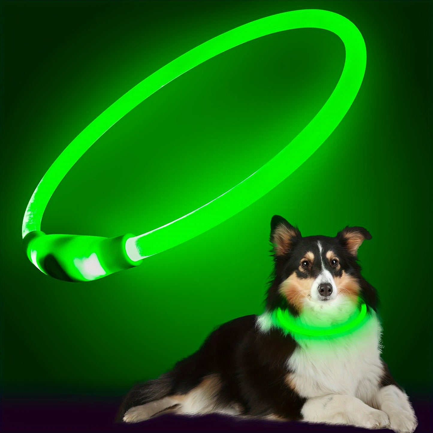 LED Light Collar | Luminous Anti-Lost Dog Collar, USB Rechargeable, ABS Material, Lithium Polymer Battery