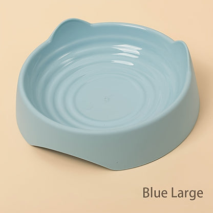 Whisker Delight Cat Bowl - Adorable Cat Ear Shaped, Durable Plastic Food and Water Bowl with Snack Basin - Essential Pet Feeding Supplies for Everyday Use