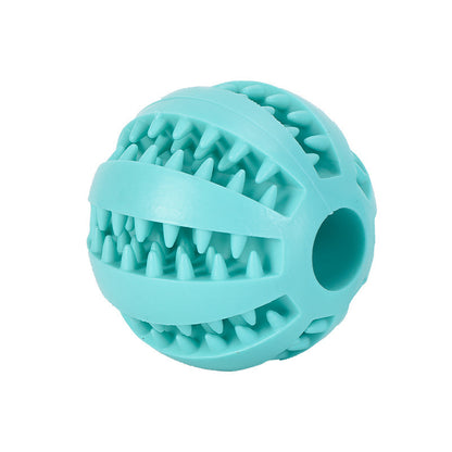 Teddy Puppy Dental Chew Ball for Teeth Cleaning & Plaque Removal - Heavy-Duty Plastic Individually Wrapped Dental Toy with Non-Toxic Chewable Chew Ball, Interlocking Teeth Design & Hanging Loop for Small/Medium/Large Dogs - A
