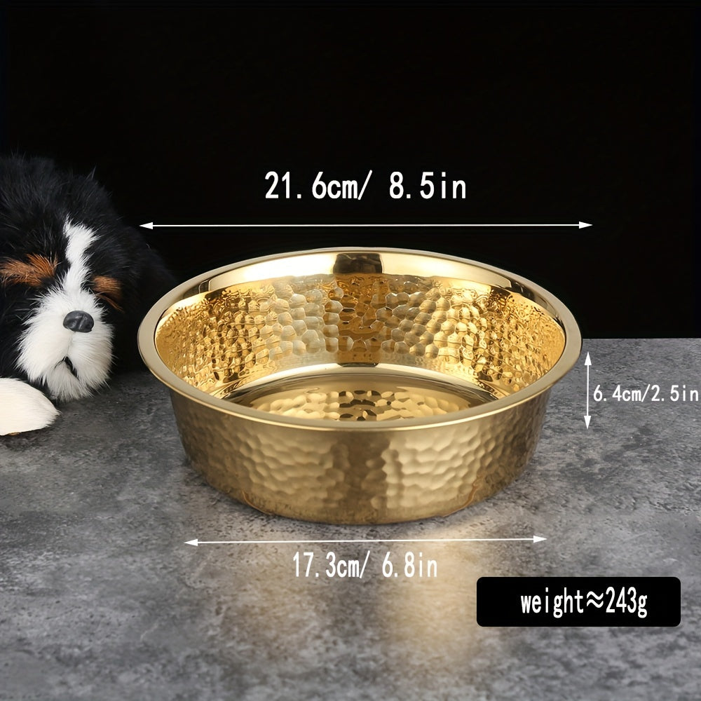 Heavy-Duty Stainless Steel Dog Bowl with Heavy Base - Heavy-Duty Feeding Dish for Large Dogs, Puppies, for, outdoors, Camping & Travel - Durable Pet Dish