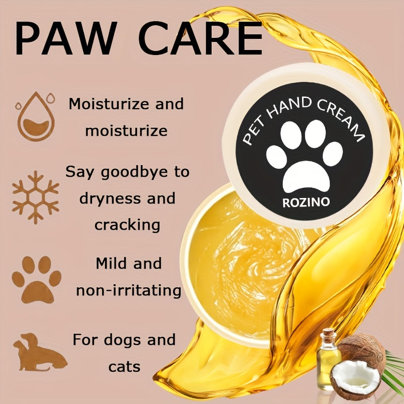 Coconut Oil Pet Hand and Foot Care Cream Deeply moisturize paws, provide long-lasting moisturization, say goodbye to roughness, dryness, gentle care for pets, keep pets paws nose, moisturizing and gentle, portable, suitable f