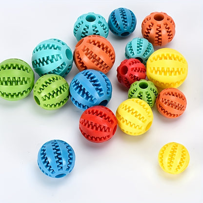 Teddy Puppy Dental Chew Ball for Teeth Cleaning & Plaque Removal - Heavy-Duty Plastic Individually Wrapped Dental Toy with Non-Toxic Chewable Chew Ball, Interlocking Teeth Design & Hanging Loop for Small/Medium/Large Dogs - A