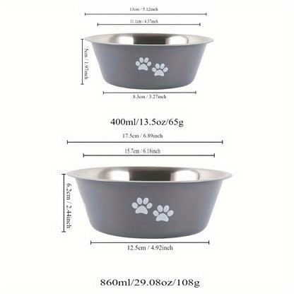 1PC Non-slip Dog Bowls For Small Medium Large Dog Feeder Bowls Drinkers Stainless Steel High Capacity Pet Feeders Dogs Accessories