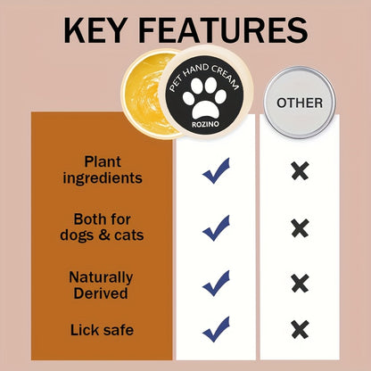 Coconut Oil Pet Hand and Foot Care Cream Deeply moisturize paws, provide long-lasting moisturization, say goodbye to roughness, dryness, gentle care for pets, keep pets paws nose, moisturizing and gentle, portable, suitable f
