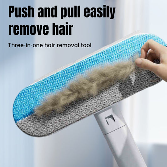 3-in-1 Multifunctional Pet Hair Remover Brush, Long Handle Window Cleaning Brush, Pet Fur Cleaning Tool, Manual Cat Dog Hair Remover Brush, Pet Hair Remover, Cat Hair Remover, Furniture Hair Remover, Carpet Hair Remover, Hand