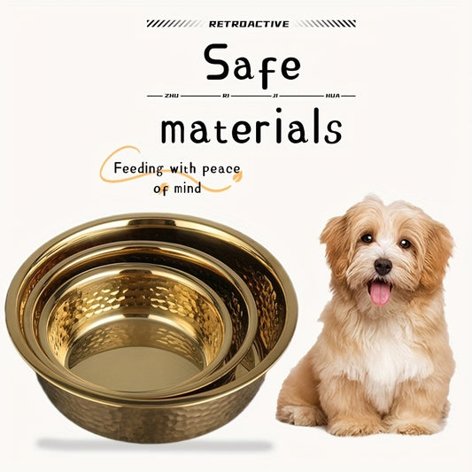 Heavy-Duty Stainless Steel Dog Bowl with Heavy Base - Heavy-Duty Feeding Dish for Large Dogs, Puppies, for, outdoors, Camping & Travel - Durable Pet Dish