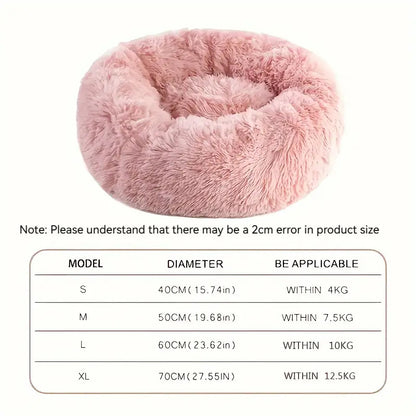 Cozy Circular Cat Bed & Small Dog Nest - Soft Warm Pet Mat with Cushioned, Durable Fiber for all-Season /Outdoor Use, Easy-Clean Bedding for Kittens and Puppies