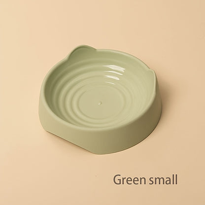 Whisker Delight Cat Bowl - Adorable Cat Ear Shaped, Durable Plastic Food and Water Bowl with Snack Basin - Essential Pet Feeding Supplies for Everyday Use