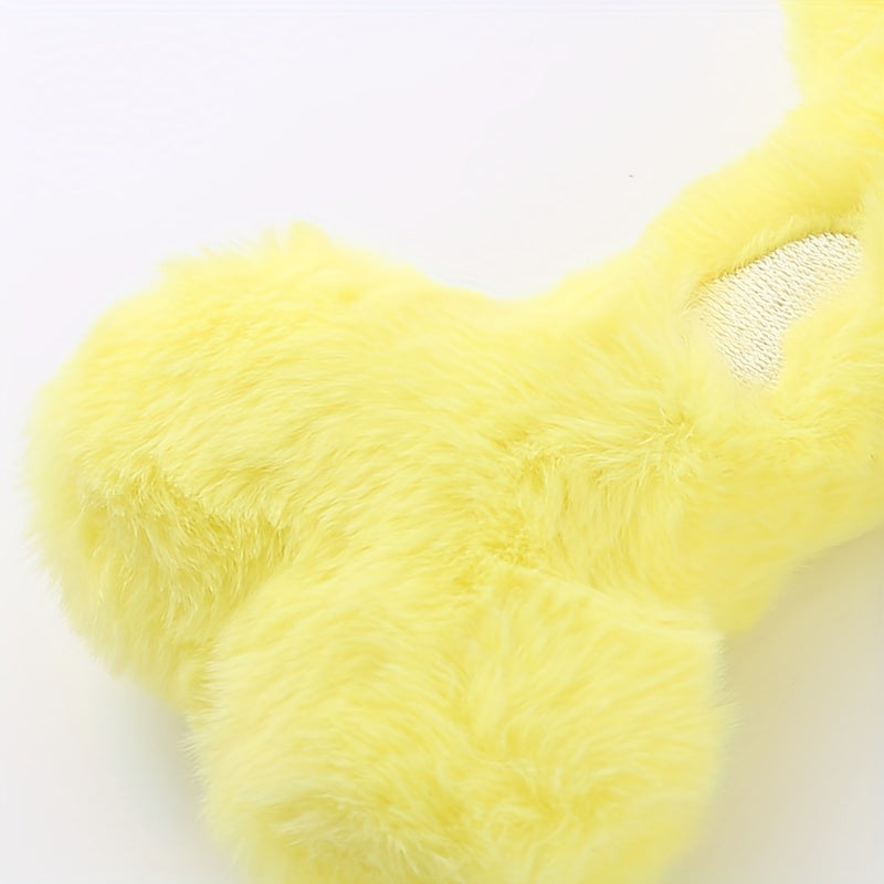 Interactive Plush Squeaky Dog Toy - Heart & Bone Shapes, Durable Chew for Medium Breeds, Pet Playtime Accessory