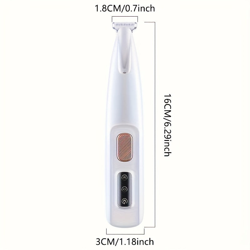 1pc MIAOQUANJI USB- Corded Pet Hair Clipper & Trimmer with Low-Noise Motor, LED Light, USB - Suitable for Dog Grooming, Clippers for Paws, Ears, Face, Hair Removal