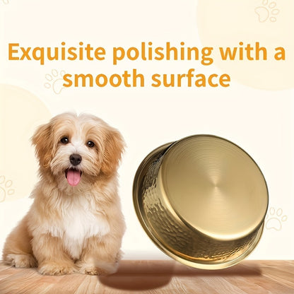 Heavy-Duty Stainless Steel Dog Bowl with Heavy Base - Heavy-Duty Feeding Dish for Large Dogs, Puppies, for, outdoors, Camping & Travel - Durable Pet Dish