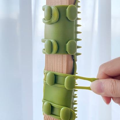 Silicone Cat Scratcher Brush with Adjustable Strap - Relax & Itch Relief, Non-Electric Pet Grooming Tool, Random Color, Desk Leg Strap