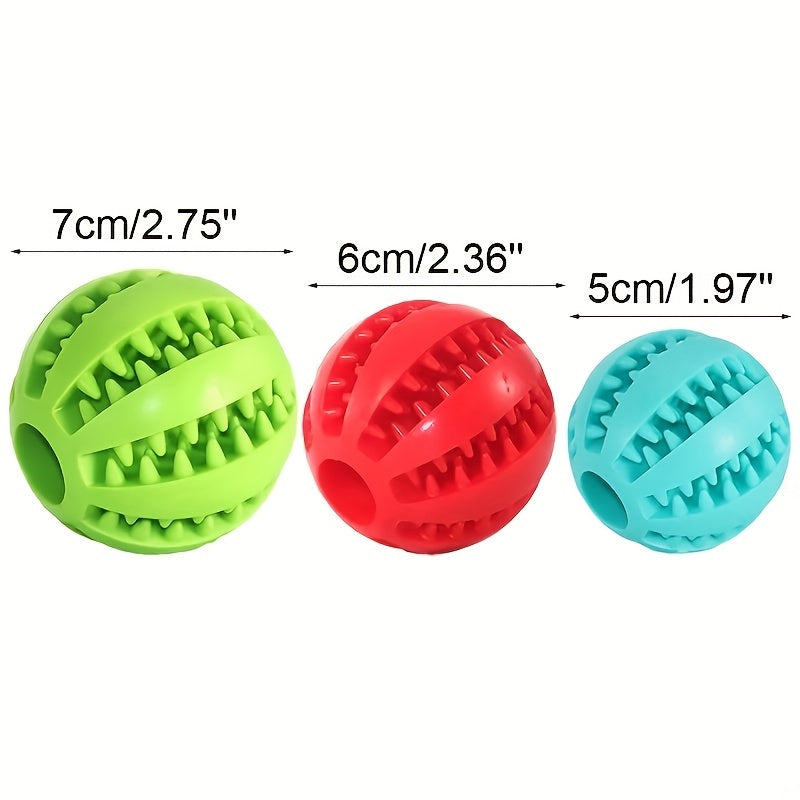Teddy Puppy Dental Chew Ball for Teeth Cleaning & Plaque Removal - Heavy-Duty Plastic Individually Wrapped Dental Toy with Non-Toxic Chewable Chew Ball, Interlocking Teeth Design & Hanging Loop for Small/Medium/Large Dogs - A