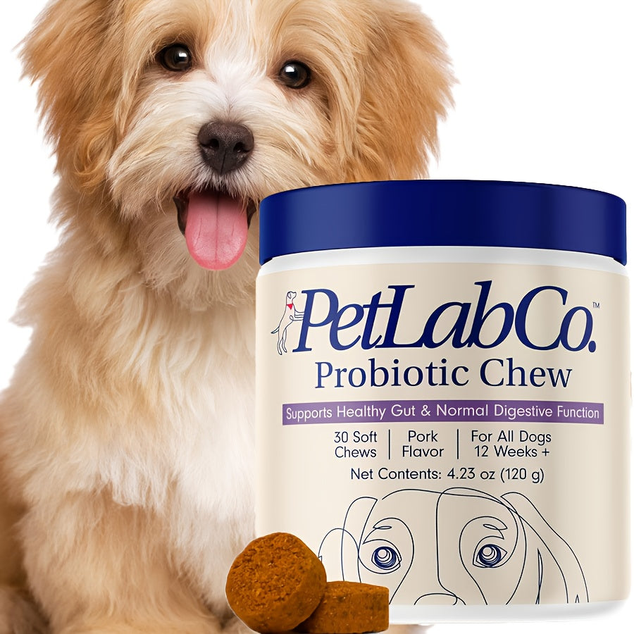 2-pack Of Probiotics For Dogs, Supports Gut Health, Improves Digestion And Seasonal Reactions - Pork Flavor - 60 Softgels, Natural Plant-based Formula.