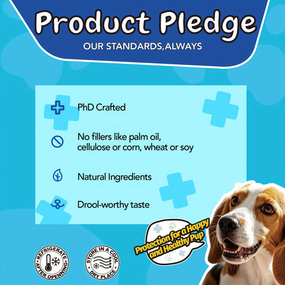 Natural Fle & Tic Health For Dogs& Cats- Skin & Digestive And Immune Supplement- With Natural Flax Seed Meal, Coriander, Brewer'S Yeast, All Breeds & Ages, 90 Count, Tasty Chicken Flavor