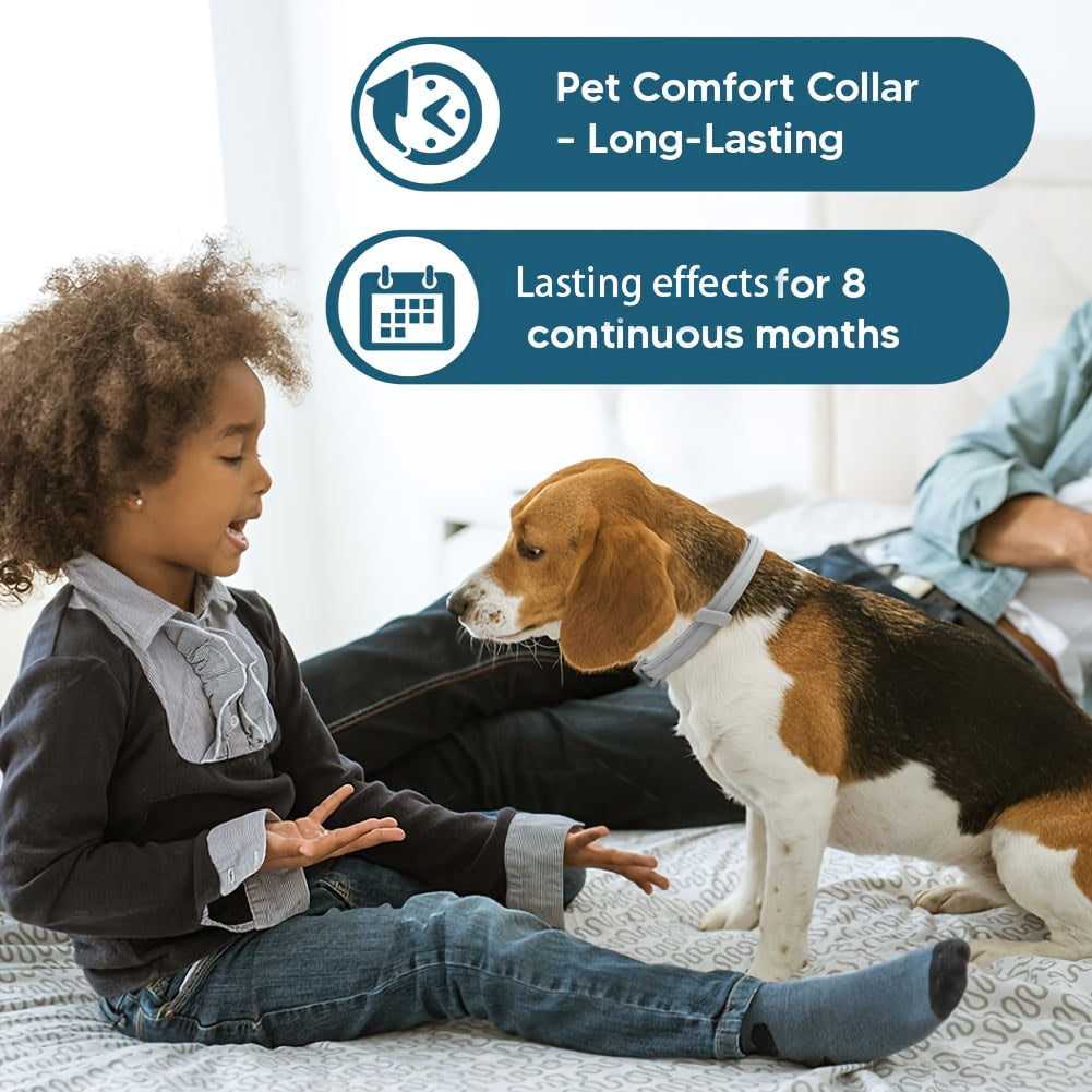 1-Pack Dog Calming Collar - Tick Repellent Collar for Dogs, No Chemical Additives Or Pesticides, Lasts 8 Months, Adjustable Size for Small, Medium, Large Dogs, Waterproof Dog Collar | Adjustable Collar | Dog Collar | Cat Coll