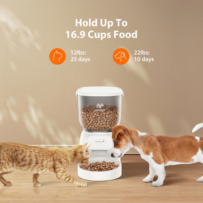 Automatic Pet Feeder with HD Camera And Wifi, Designed for Cats And Dogs, Featuring a Stainless Steel Bowl, 10-Second Voice Recorder, And Remote Control Via Android And Ios App, Weighing 135.27 Ounces, Without Battery