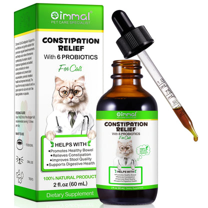 Cat Laxative Constipation Relief Support with 6 Probiotics Promotes Healthy Bowel Improve Stool Quality Support Digestive Health