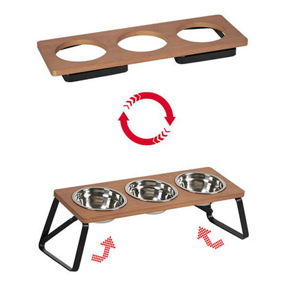 Adjustable Cat Bowls Elevated Cat Feeder Sturdy Food Dispenser Water Bowl Cat Accessories supplies for Home Small Dog Puppy Pet