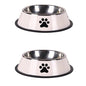 Stainless steel large capacity pet bowl dog food bowl multiple specifications anti-fall food bowl food bowl feeding pet supplies