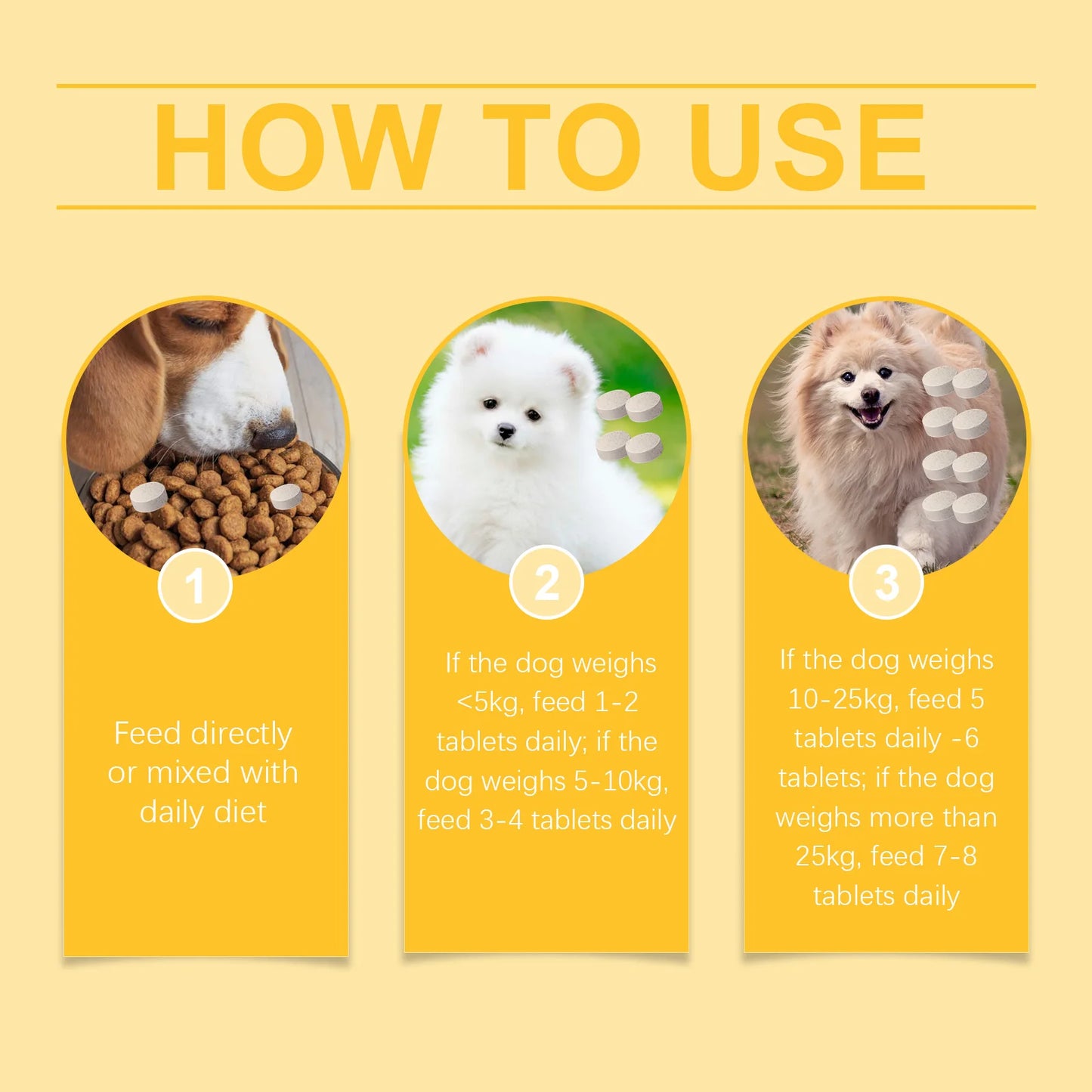 Yegbong 60pcs Omega-3 Fish Oil Tablets for Dogs Skin Care Nutrition Supplement Relieve Dry Itchy Skin Nourish Fur Enhance Bone