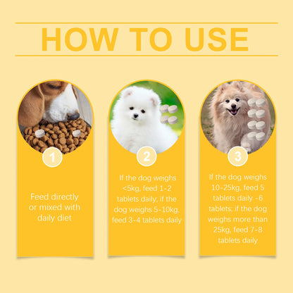 Yegbong 60pcs Omega-3 Fish Oil Tablets for Dogs Skin Care Nutrition Supplement Relieve Dry Itchy Skin Nourish Fur Enhance Bone