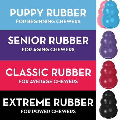KONG Senior Dog Toy Gentle Natural Rubber Fun to Chew, Chase and Fetch Purple