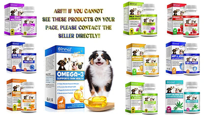 Premium Wild Alaskan Salmon Oil Omega-3-6 Fatty Acids with EPA DHA Supports Skin Coat Joint Health for All Ages Breeds Dogs Cats