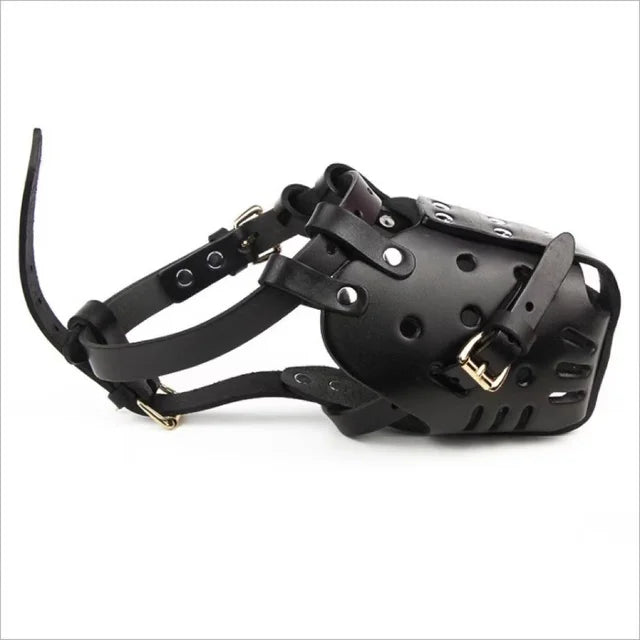 Leather Pet Dog Basket Muzzles German Shepherd Doberman Anti Bite Dog Mouth Cage Dog Training Defense Masks for Small/Large Dogs