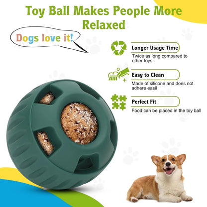 Silicone Fillable Dog Toys for Small To Large Dogs Keep Your Pup Distracted Dog Food Ball Refillable Food Dispenser Toys