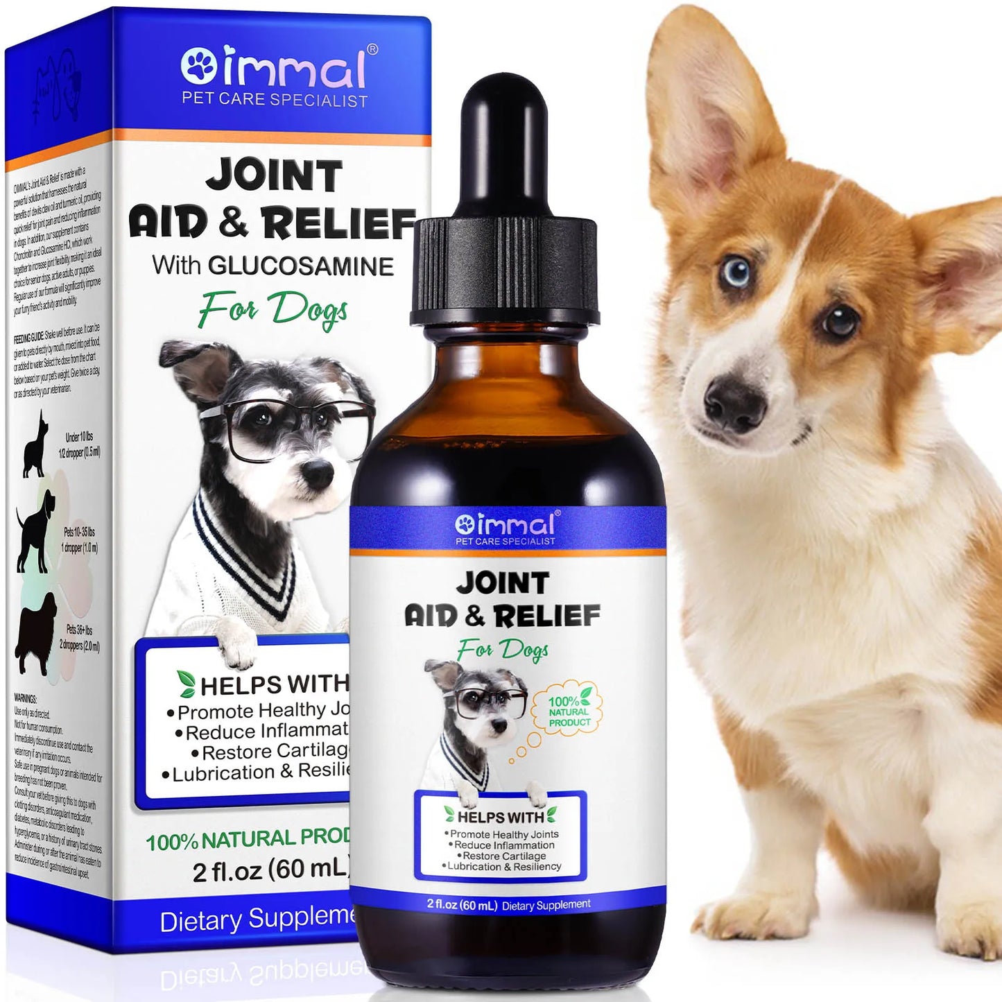 Joint Aid & Relief with Glucosamine for Dogs Promote Healthy Joints Reduce Inflammation Restore Cartilage Lubrication Resilience