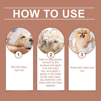 Yegbong 100ml Dogs Shampoo Moisturizing Skin Care Gentle Cleansing Fur Ph Balance Anti Itching Fresh Fragrance Pet Dog Shampoo