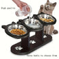 Adjustable Cat Bowls Elevated Cat Feeder Sturdy Food Dispenser Water Bowl Cat Accessories supplies for Home Small Dog Puppy Pet