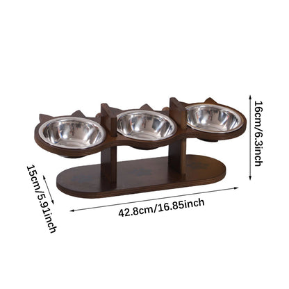 Adjustable Cat Bowls Elevated Cat Feeder Sturdy Food Dispenser Water Bowl Cat Accessories supplies for Home Small Dog Puppy Pet